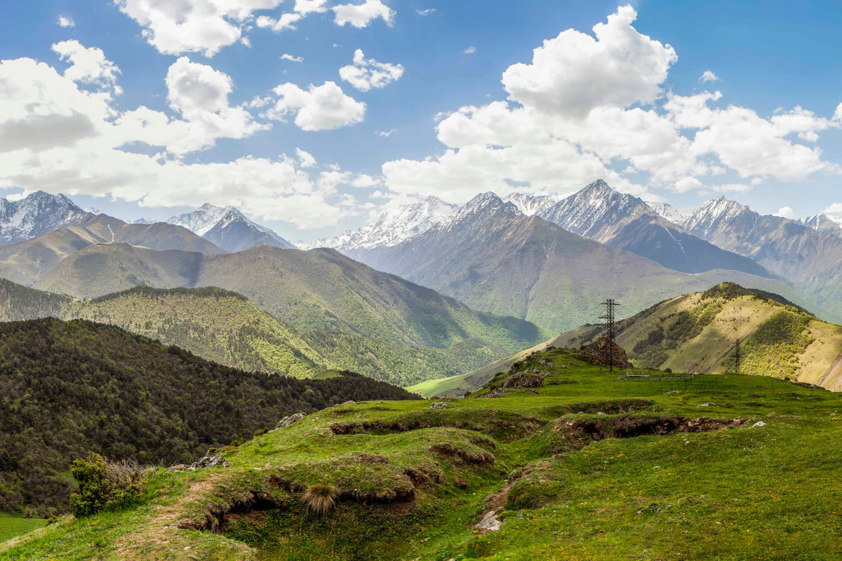 Джейрахское ущелье в горах Ингушетии