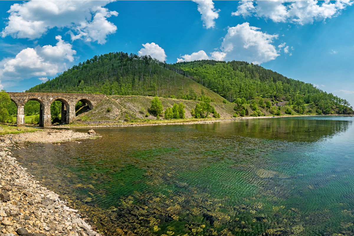 Мост на Кругобайкальской железной дороге