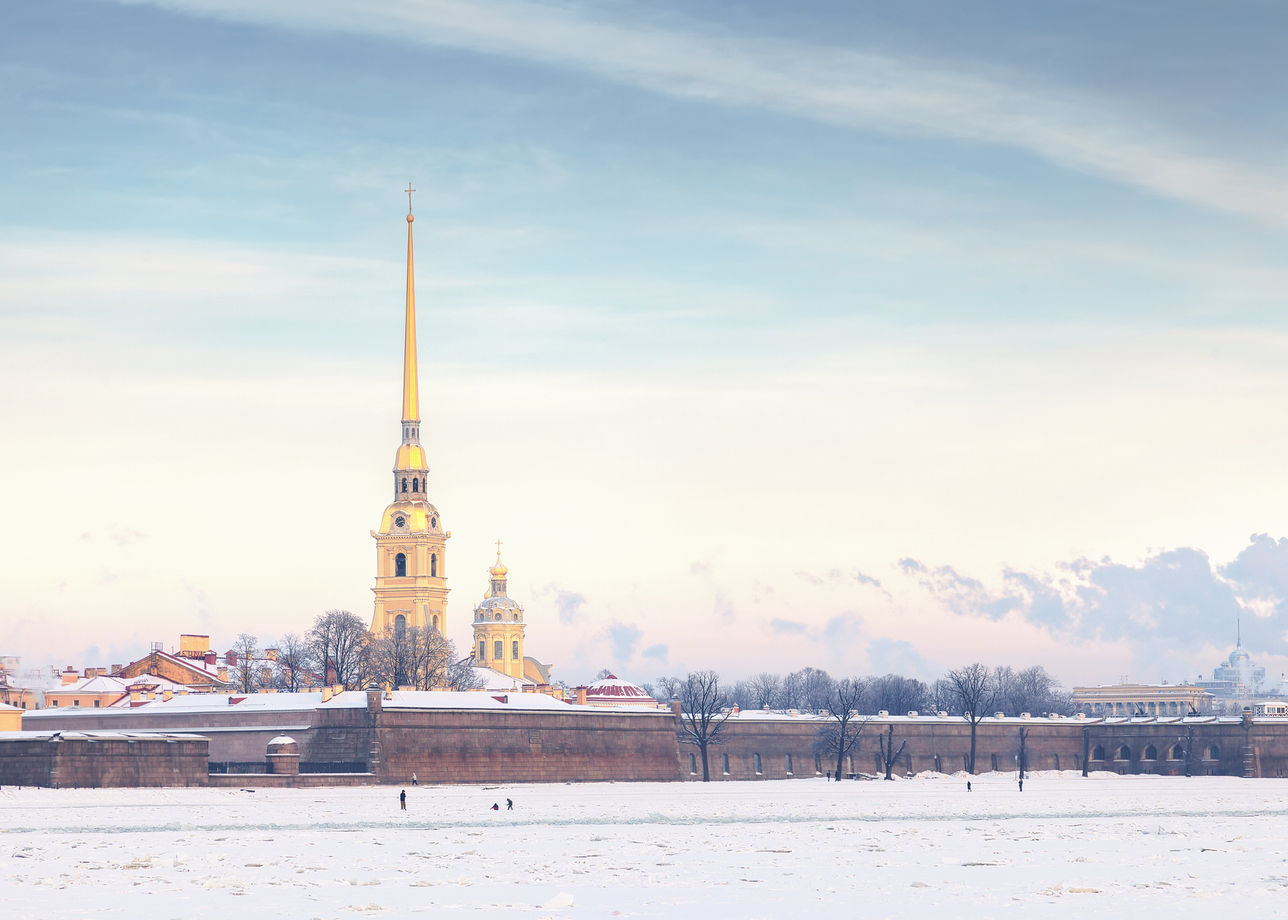 петропавловский собор зимой