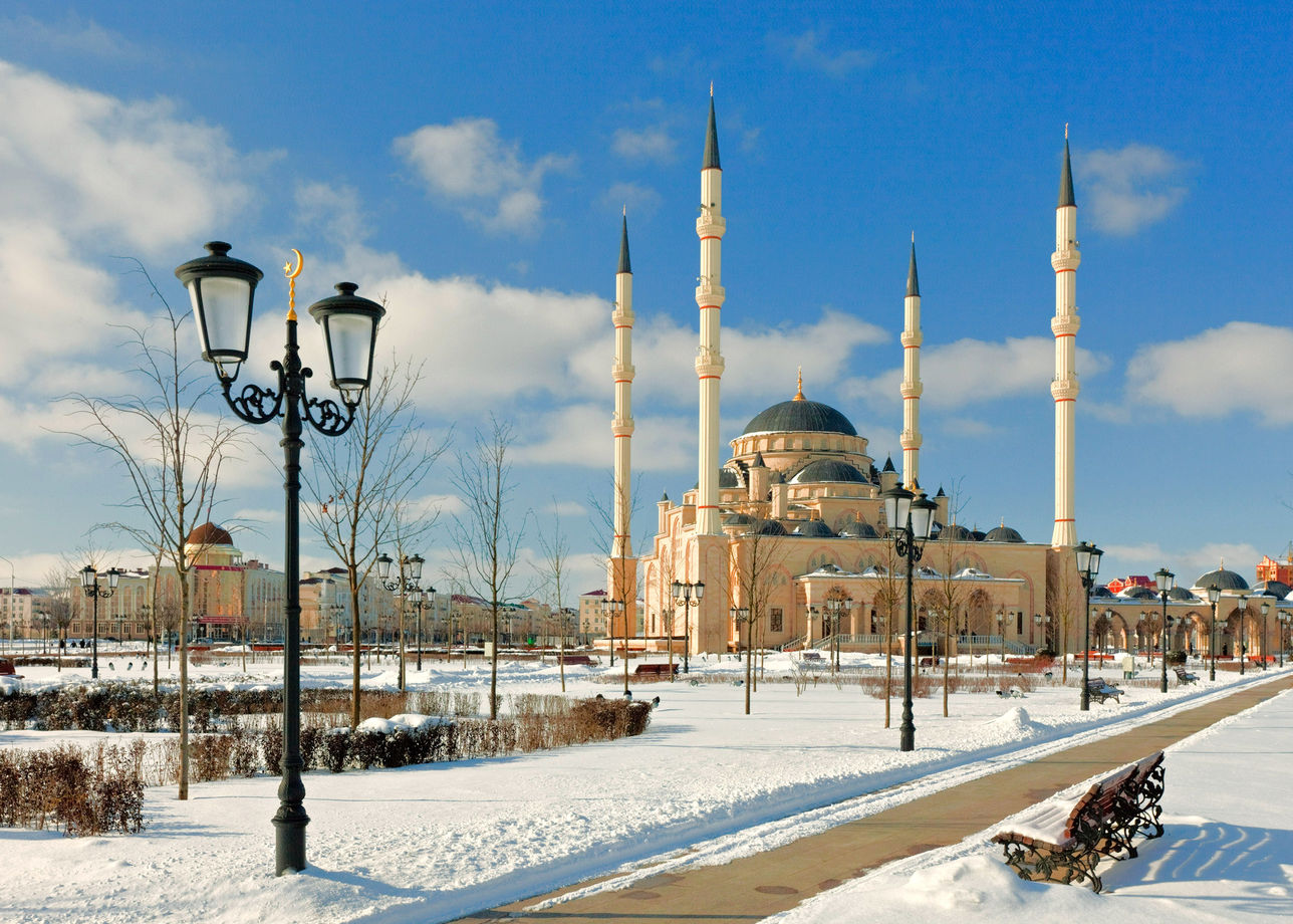 Мечеть сердце Чечни зима
