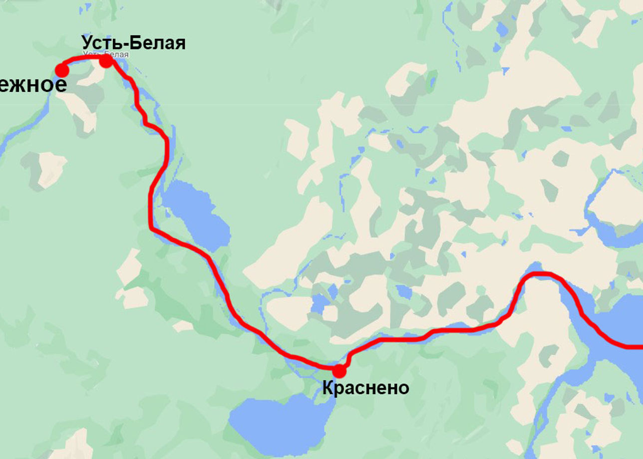 Карта туристического маршрута