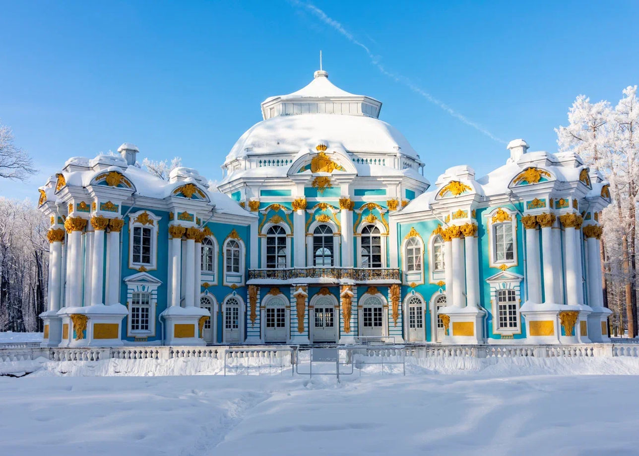 Екатерининский дворец зима HD