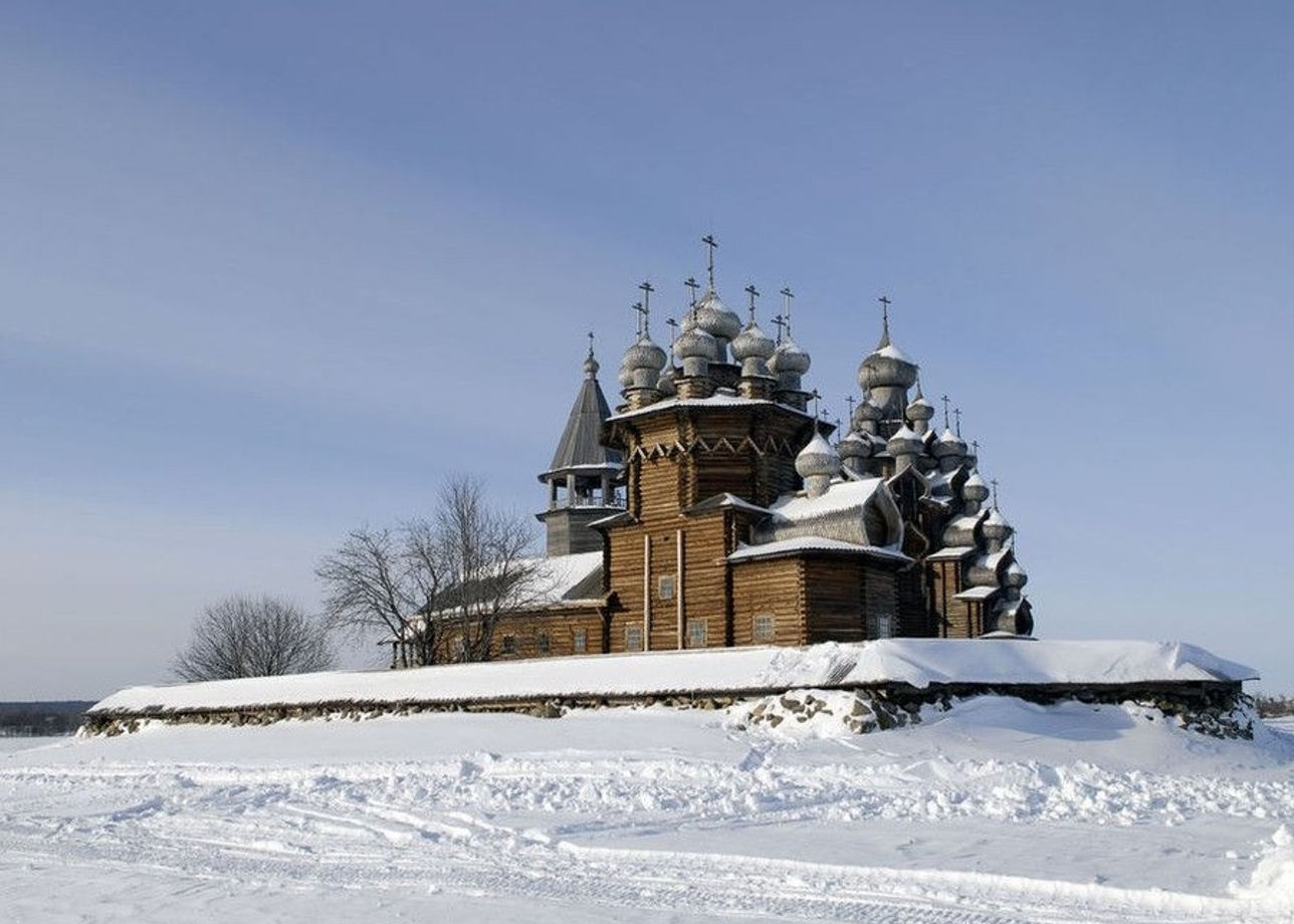 Зима в Карелии храм