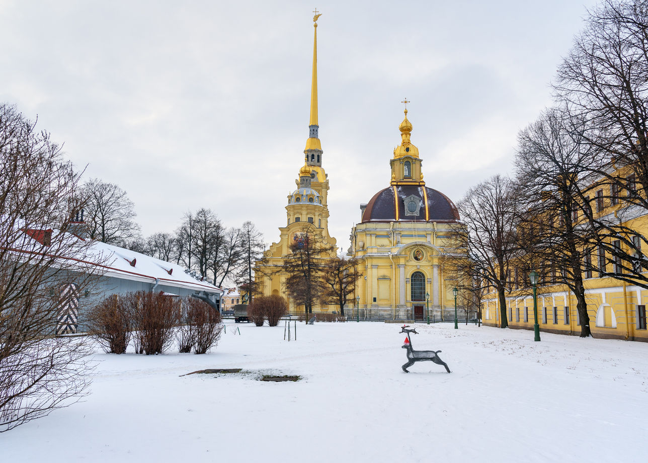 петропавловский собор зимой