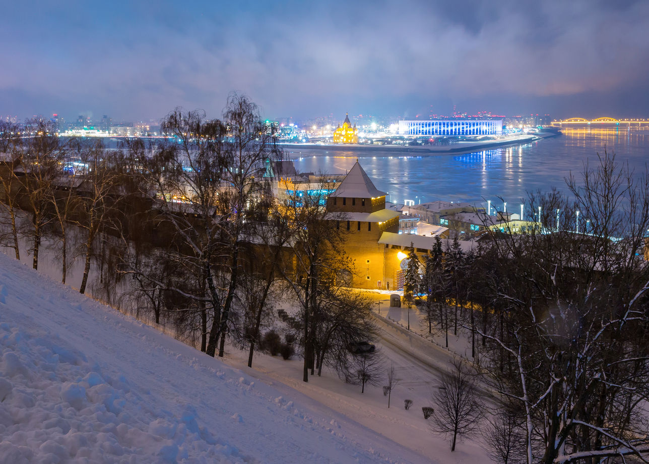 Вечерние огни Нижнего Новгорода