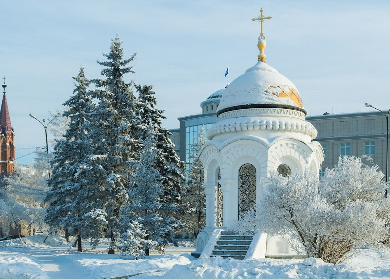 Церкви Иркутска зима