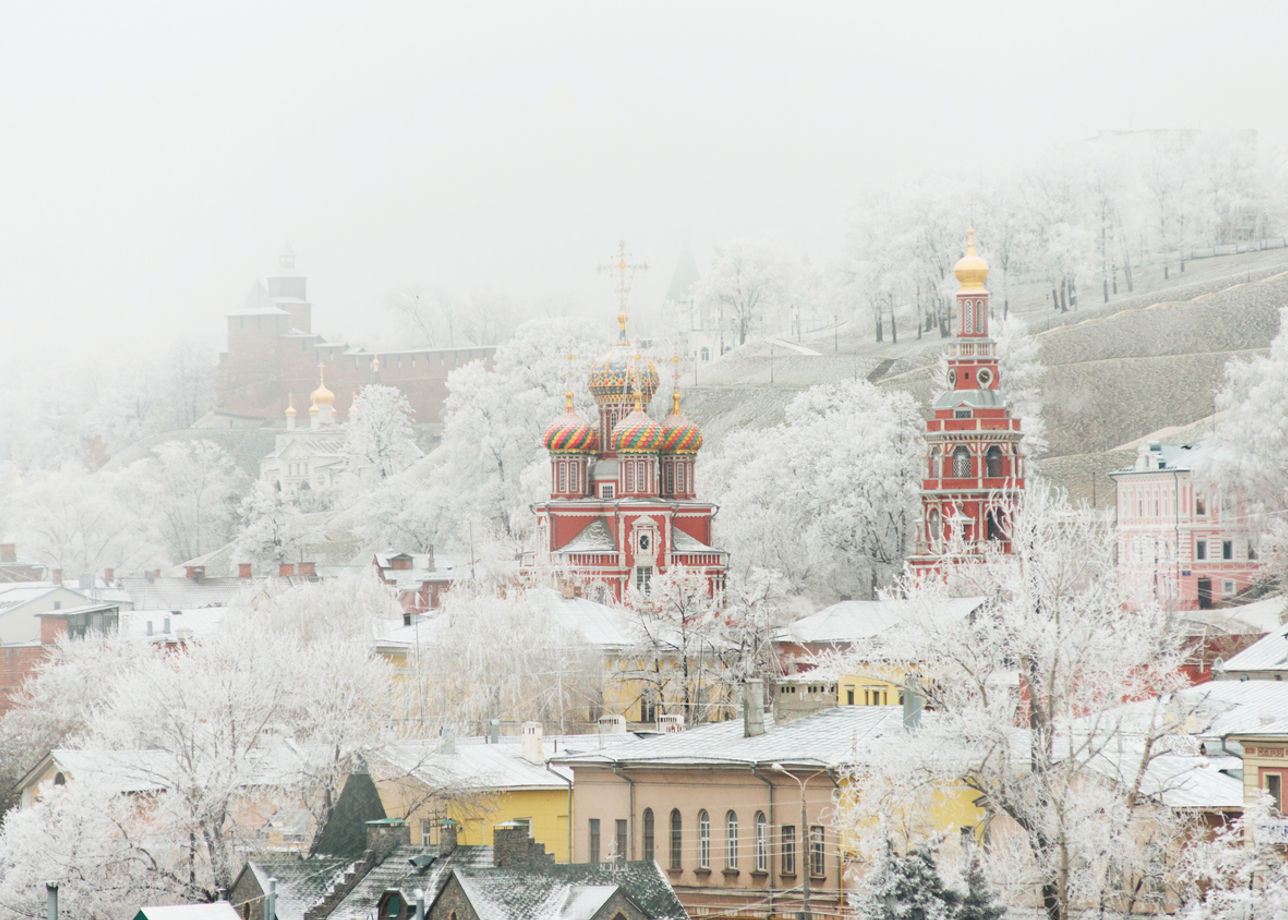 Зимний день Россия Нижний Новгород