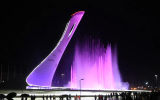 Набережная г. Адлер, Олимпийский парк, светомузыкальный фонтан
