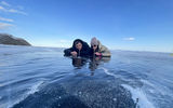 Встреча с шаманом, посещение выставки скульптур. Байкальский поцелуй и обед на льду