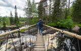 Обед на берегу Ладожского озера - водопады Ахвенкоски - горный парк Рускеала - город Сортавала