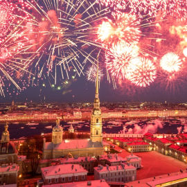 Новогодний фейерверк Санкт-Петербурга