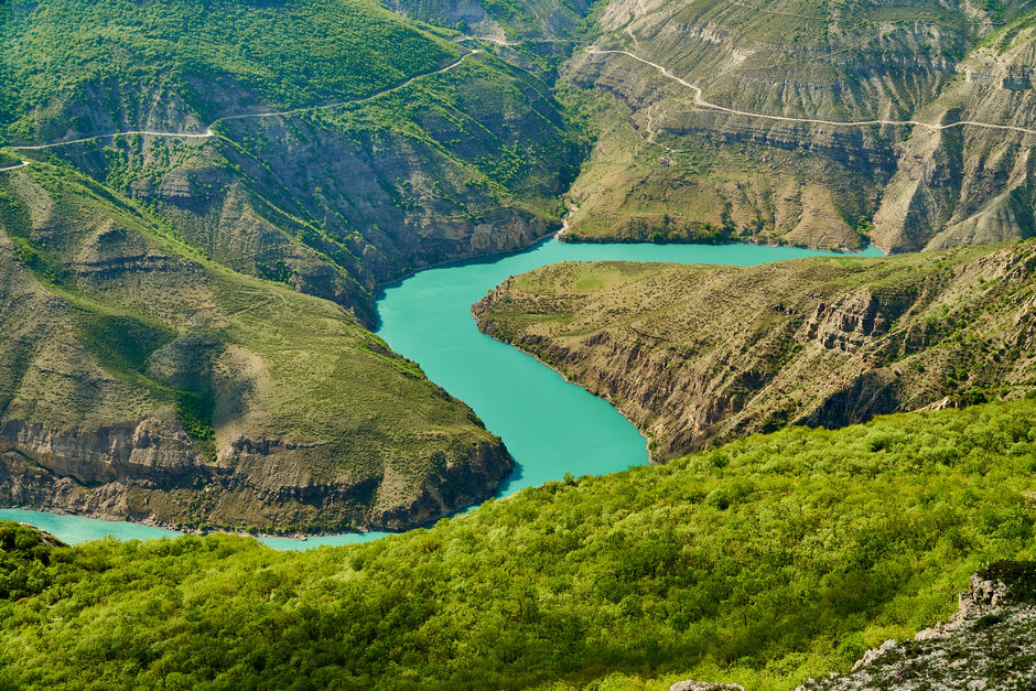 Сулакский каньон с высоты