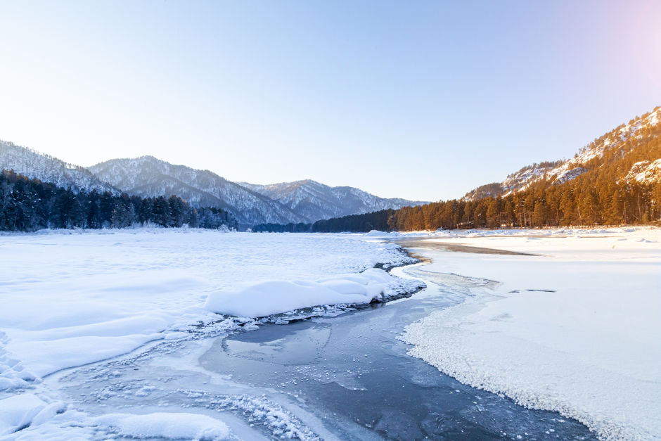 Зимний пейзаж на Алтае