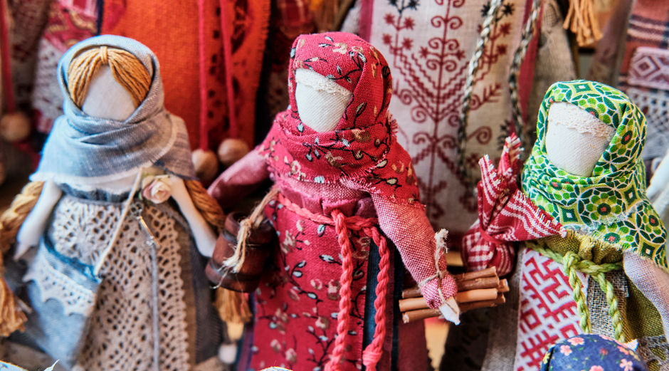 Русские традиционные безликие тряпичные куклы