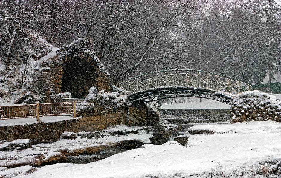 Зимний парк в Кисловодске