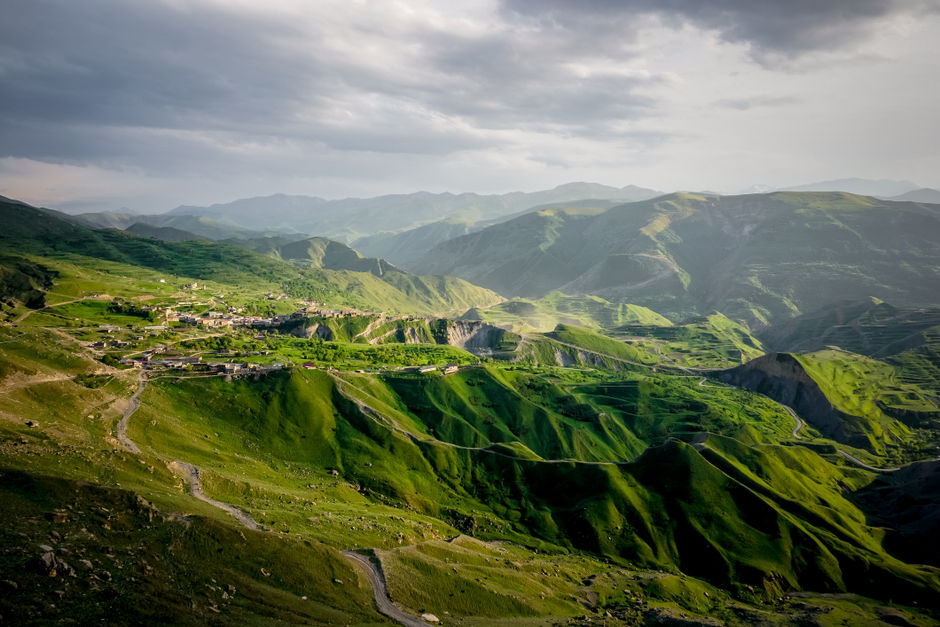 Живописный горный пейзаж в Дагестане